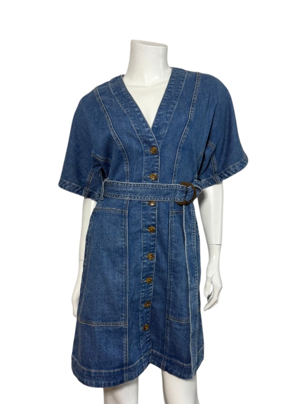 Faherty Denim Camille Mini Dress in Sedona Blue Wash Size 2